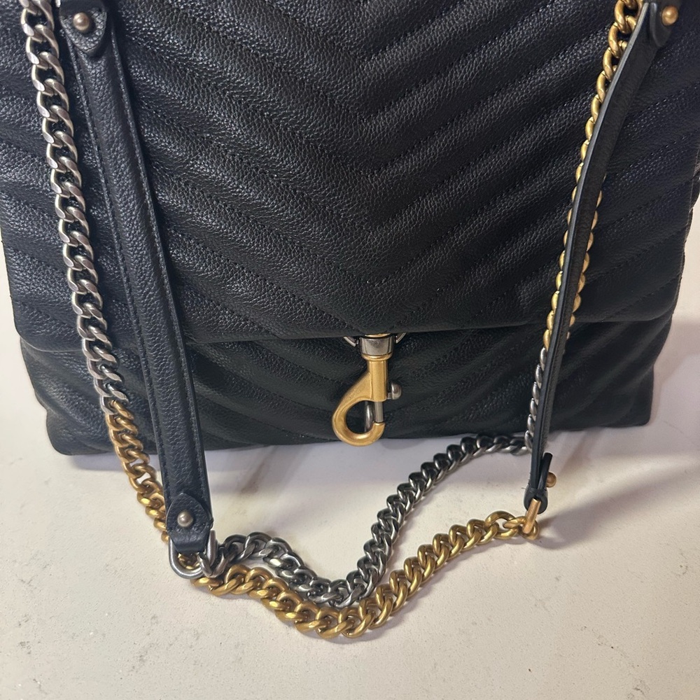 Rebecca Minkoff Edie Flap Shoulder Bag, Mixed Hardware,  black